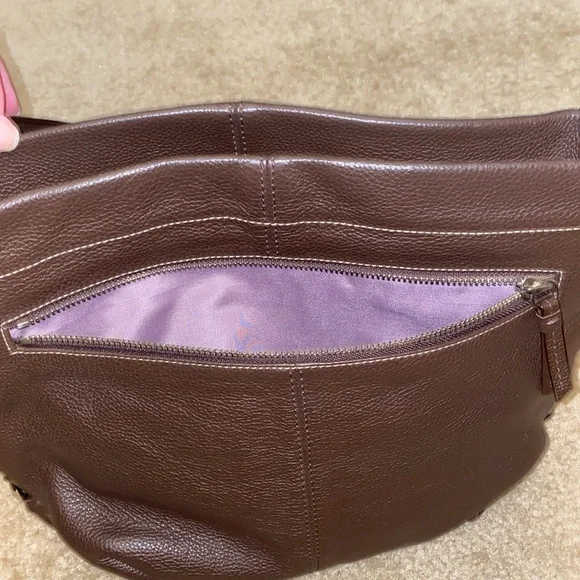 Coach Brown Leather Shoulder Bag with Hobo Silhouette - Picture 6 of 16